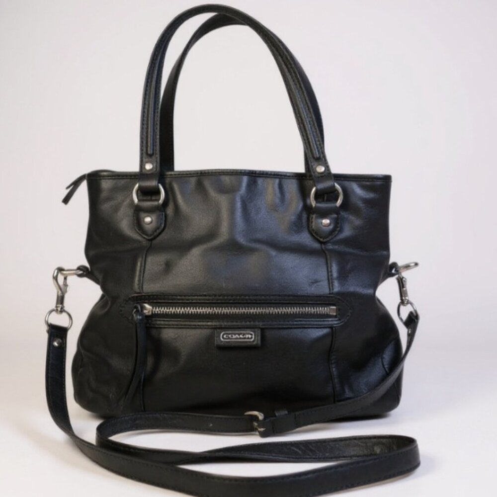 Coach Daisy Mia Black Leather Crossbody Bag Purse - Picture 2 of 16